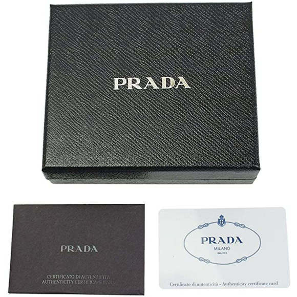 Prada Men's Blue Black Saffiano Cuir Leather Billfold Wallet - Picture 6 of 6